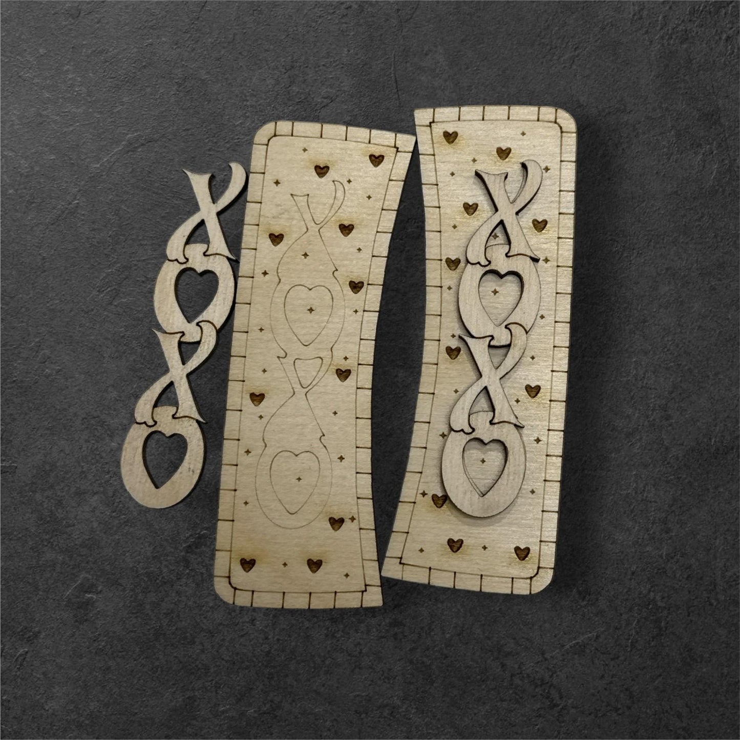 DIY XO XO Valentine, Unfinished Claw clip, 2" and 4", Valentine Claw Clip, Checkered Xoxo, ready to pain claw clip