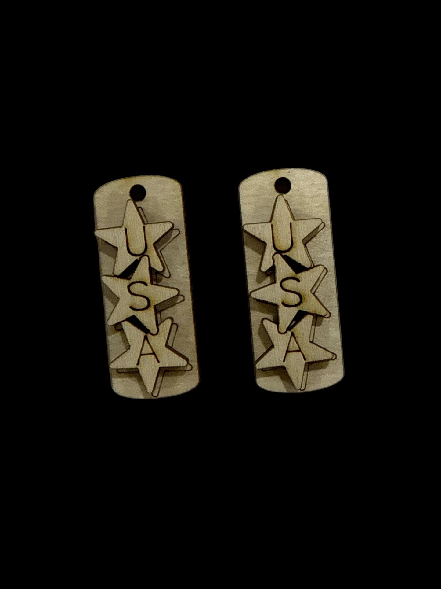 DIY USA Star Earrings, 4th Of July Unfinished, America