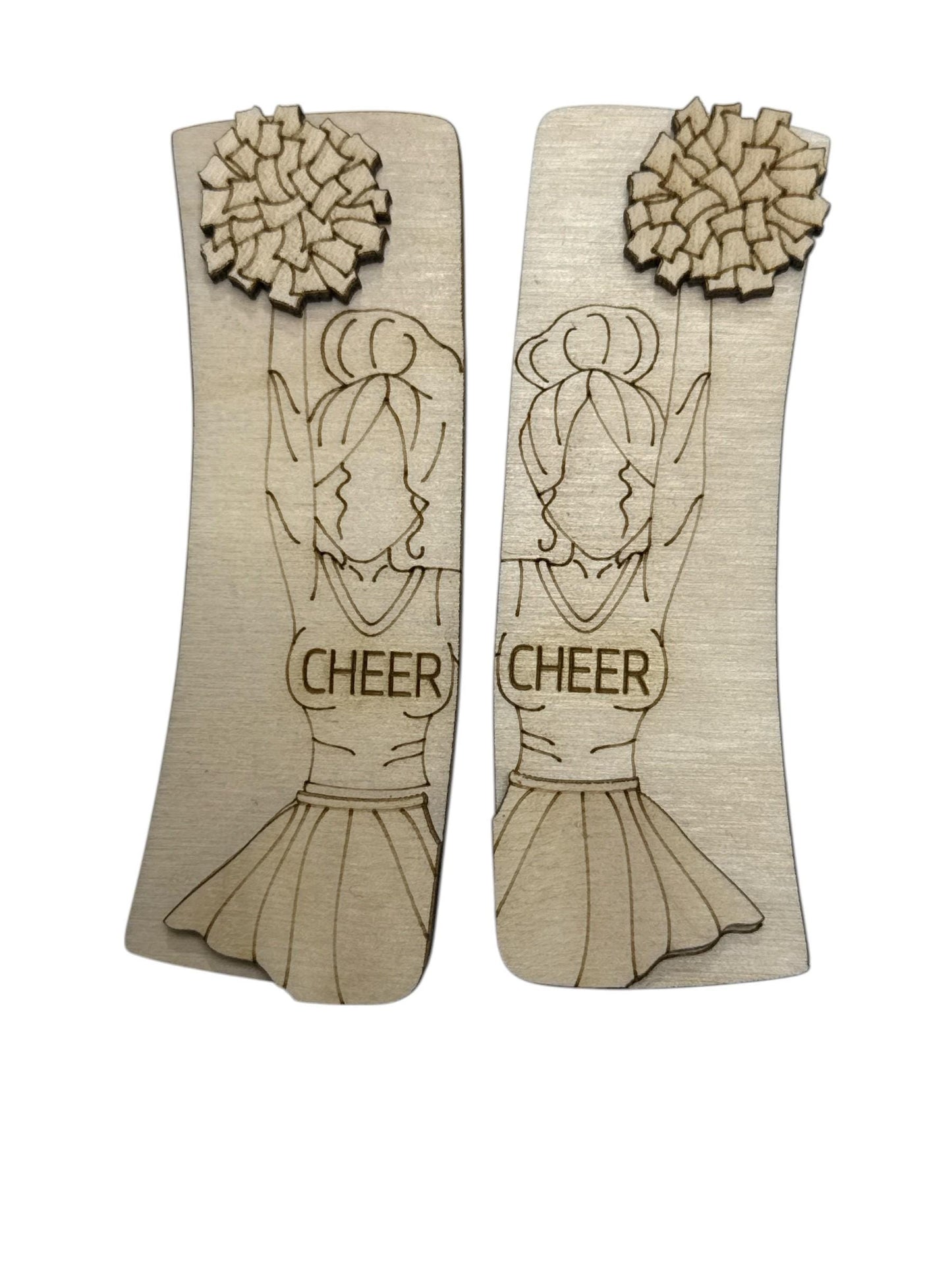 DIY Cheer, Cheerleader Claw Clip: Unfinished Wood Laser Cut Blank