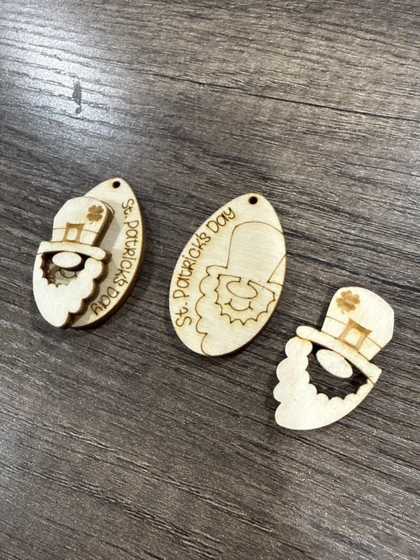 DIY Shamrock Earrings, St Patrick's Day, Leprechaun Unfinished Earrings, Green guy