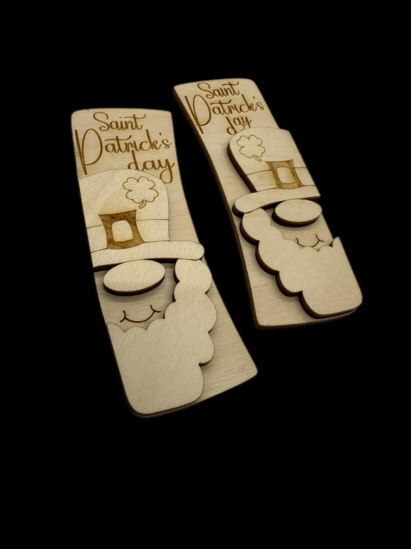 DIY Leprechaun Claw Clip: Unfinished Wood Laser Cut Blank, 4", St Patricks