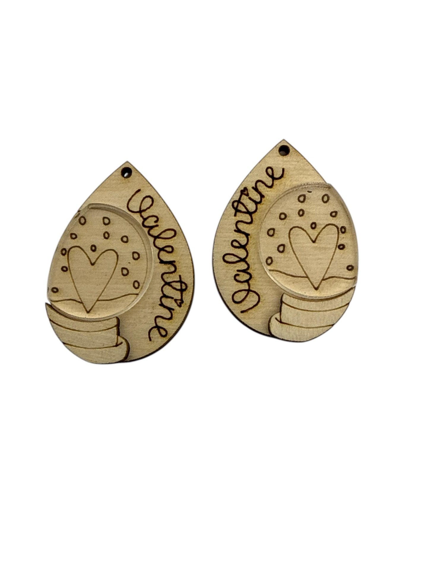 DIY Valentine Snowglobe Earrings, Valentine Unfinished, Snowglobe Acrylic, Love