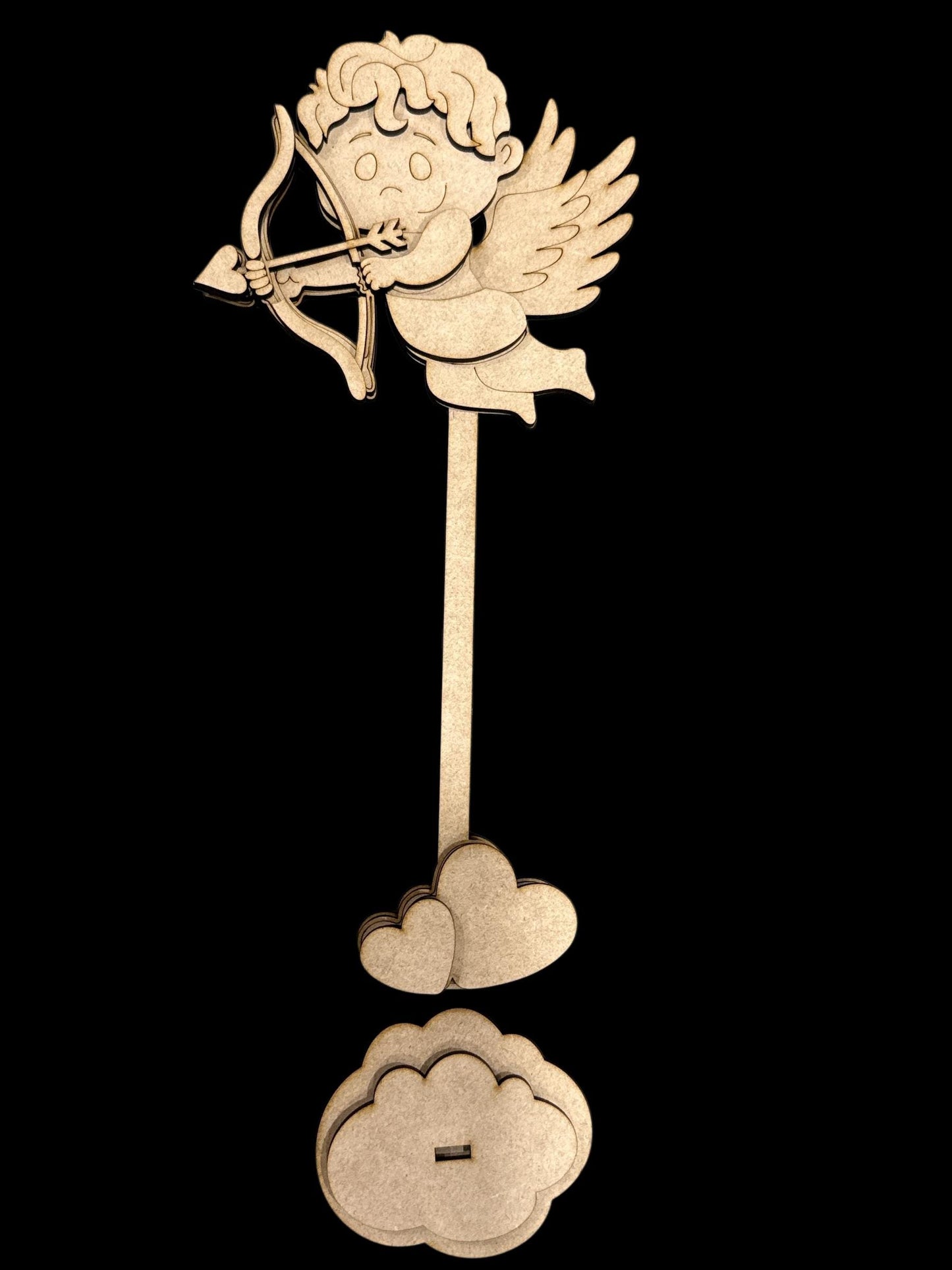 DIY Cupid on Stands, Love Cupid, Valentine Cupids Standing, Hearts and Cupid Unfinished, Cupid