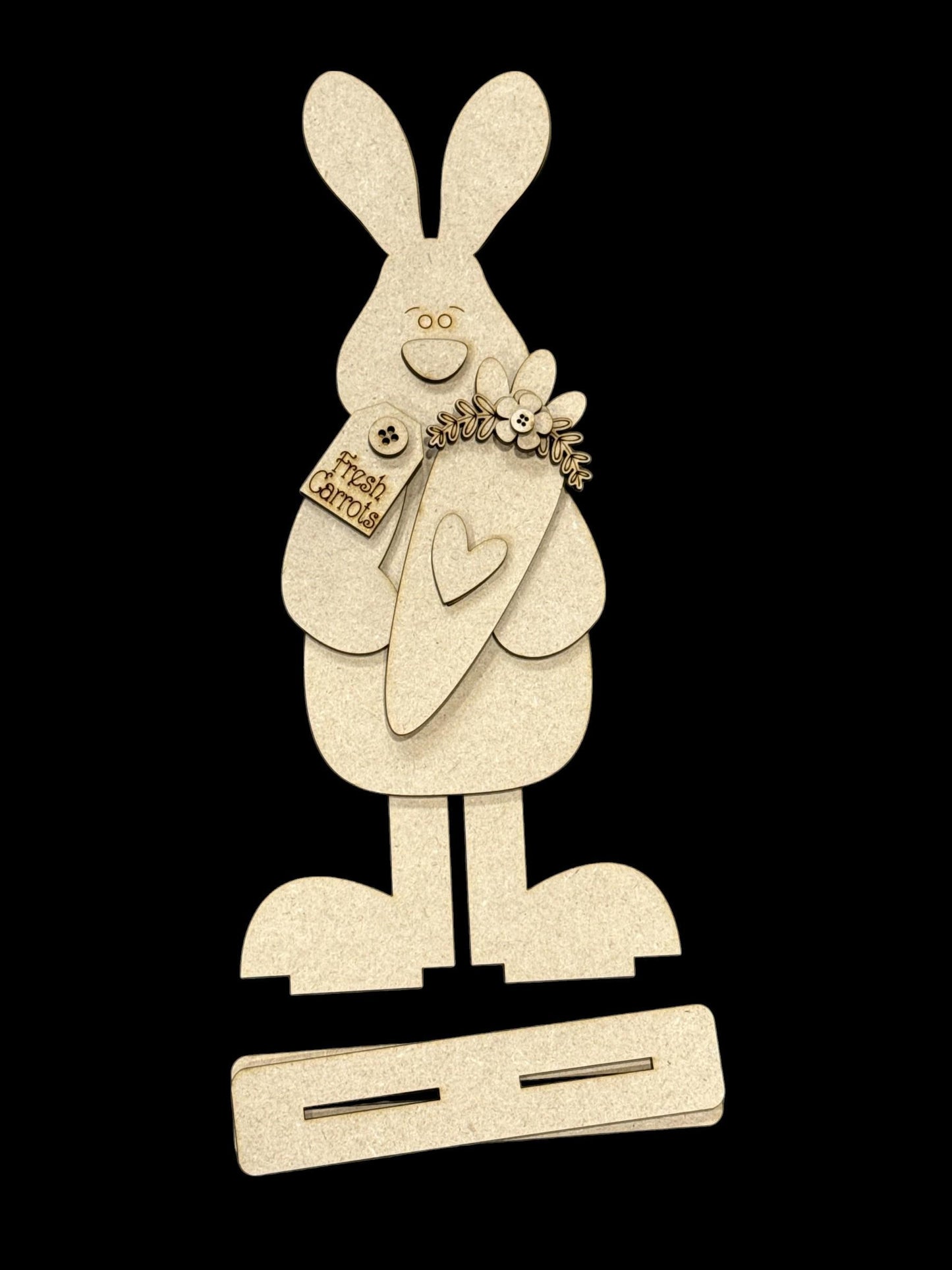 DIY Easter Bunny Shelf Sitter, Easter Fun, Shelf Sitter, Spring Unfinished, Bunny and Carrot, Primitive bunny to paint