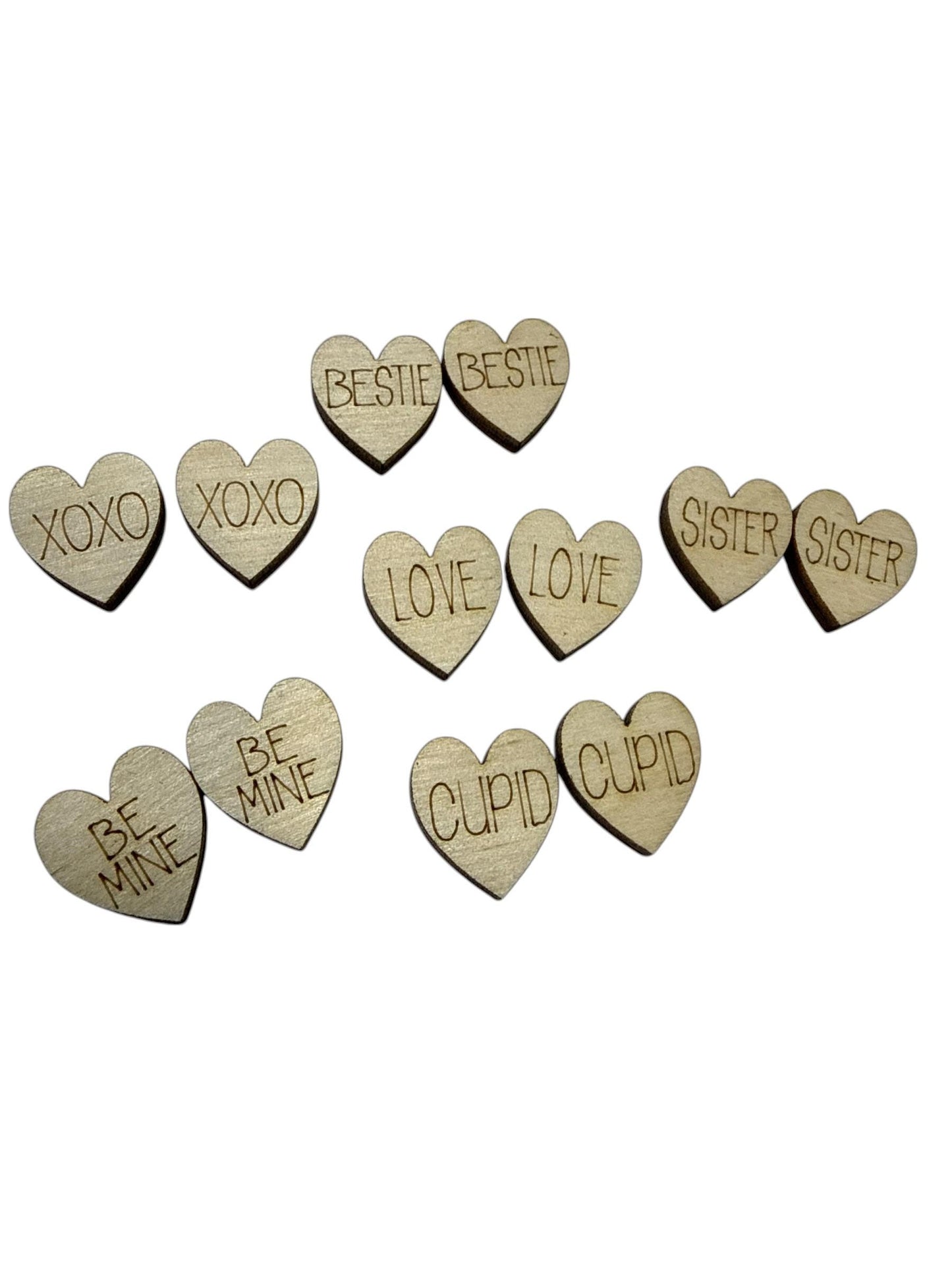 DIY Valentine Stud Earrings, Sweetheart Studs Unfinished, Cupid