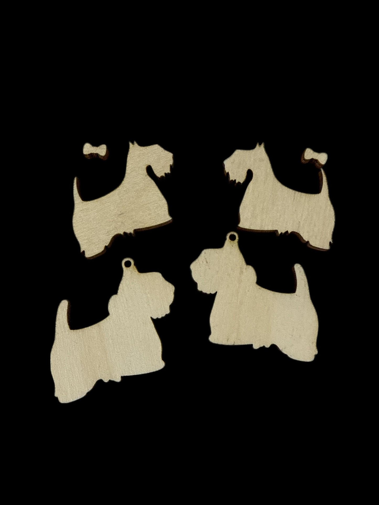 DIY Scottie Dog Earrings, Unfinished Earrings, Dog Earring