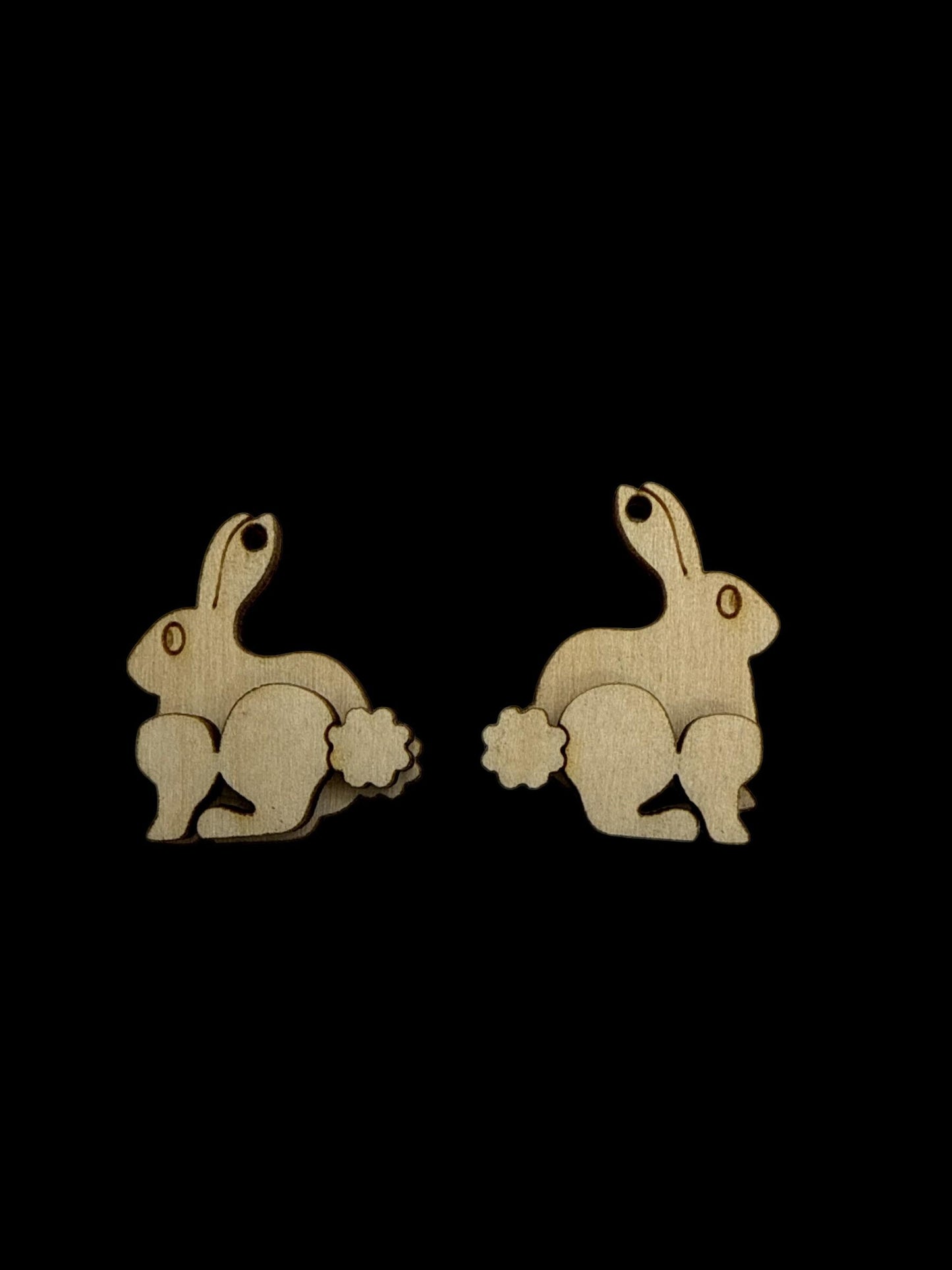 DIY Easter Bunny, Happy Easter Chic, Hopping Bunny, Bunny with Carrots Earrings, Easter Unfinished