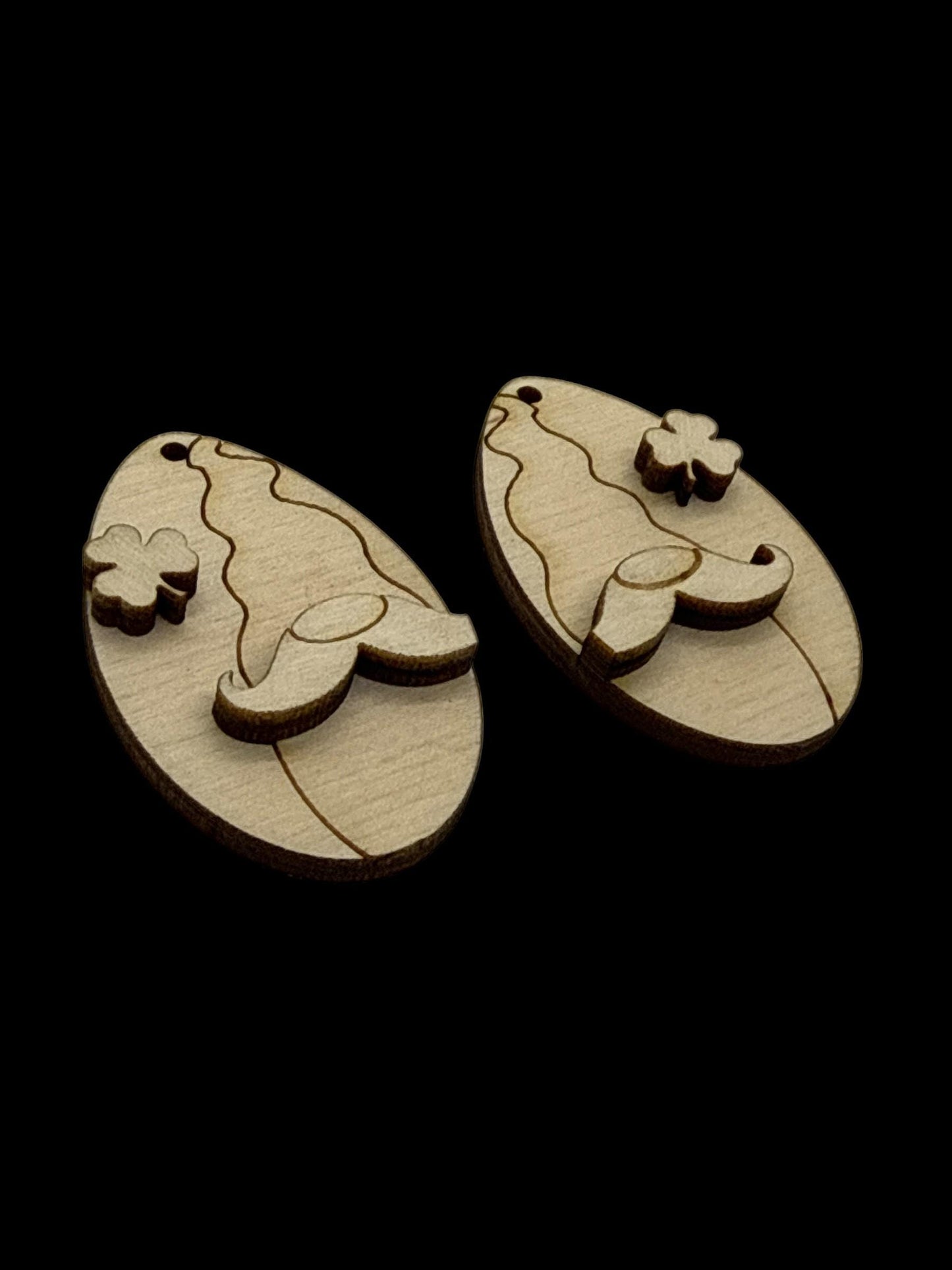 DIY St Patrick's Gnome Earrings, Lucky Gnome Unfinished, Dangles, Gnome for St Patrick's, Lucky Earring