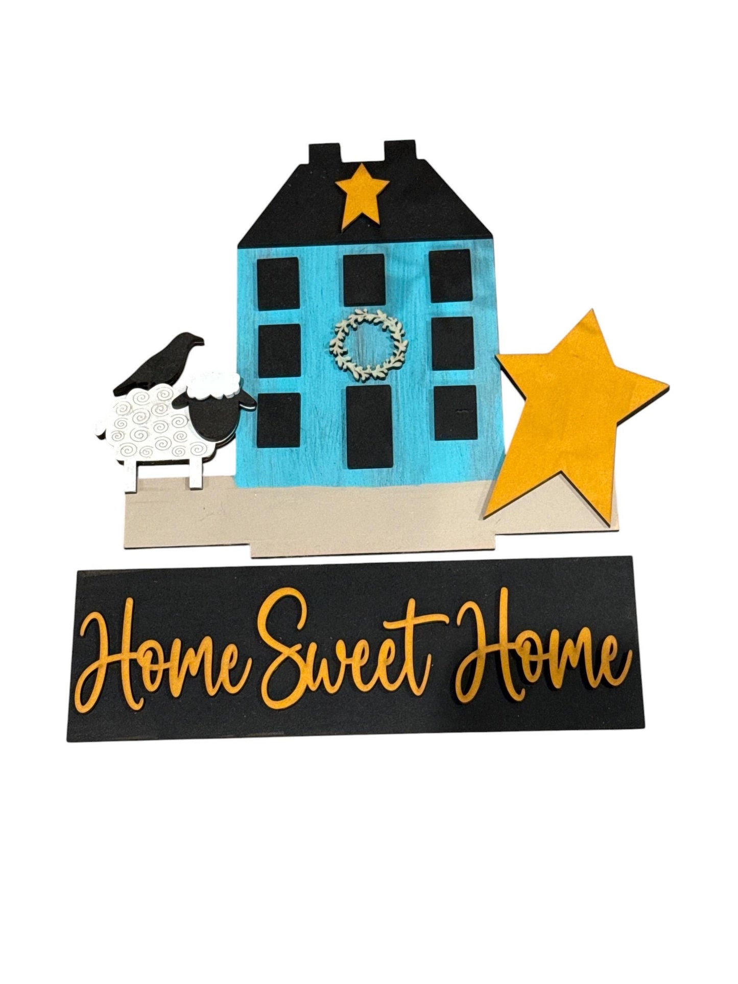 Home Sweet Home Window Insert: Interchangeable Summer Watermelon Insert, Window Insert Only, Primitive