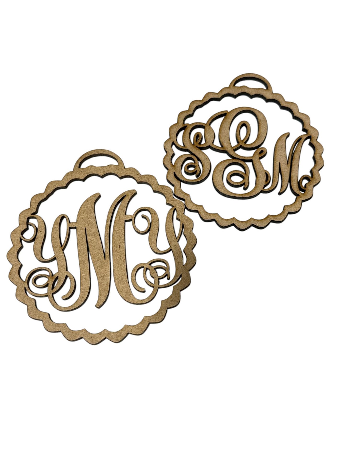 DIY Wavy Monogram Car Charm, Mama DIY, Unfinished, Charm, Bag Charm, DIY Car charm, Curvy Custom