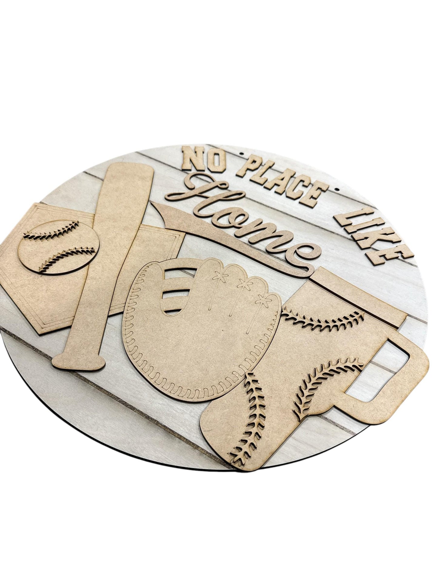 DIY No place like home, Baseball door hanger, Unfinished Baseball Door Hanger, door hanger, Sports Decor