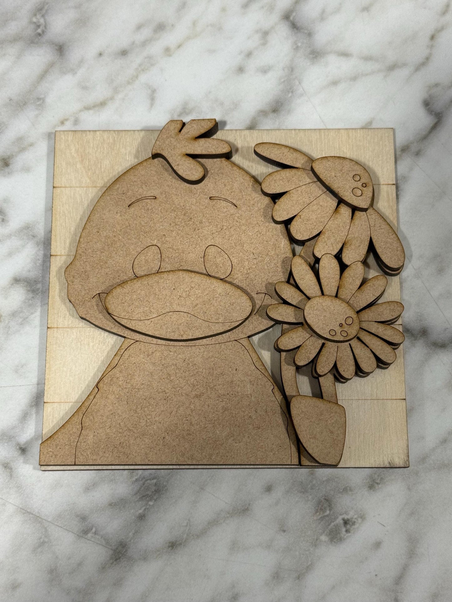 DIY Spring Duck Squares, Duck Spring Ladder inserts, Ladder Inserts DIY, 4.25" Squares for inserts, ladder inserts, Duck and flowers