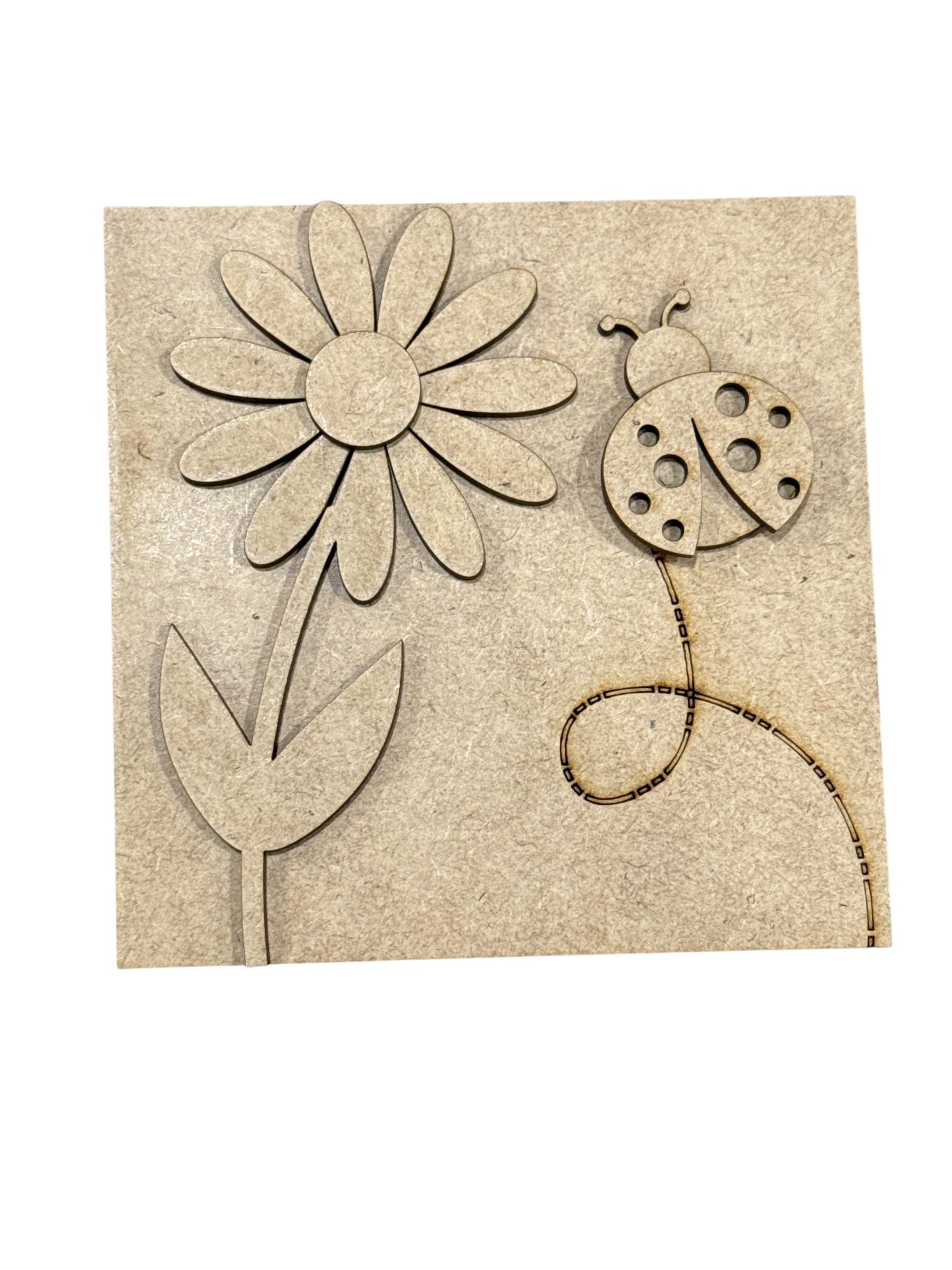 DIY Lady Bug Squares, DIY Ladder Inserts, Lady Bug, Ladder Inserts Craft, Paint Your Own, Spring, Lady Bug Squares, 4.25" and 4.5"