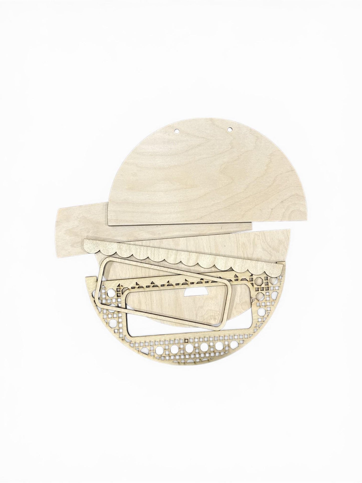 DIY Interchangeable Rattan Door hanger for Seasonal Truck Inserts, DIY Truck insert Base Display, Home Decor