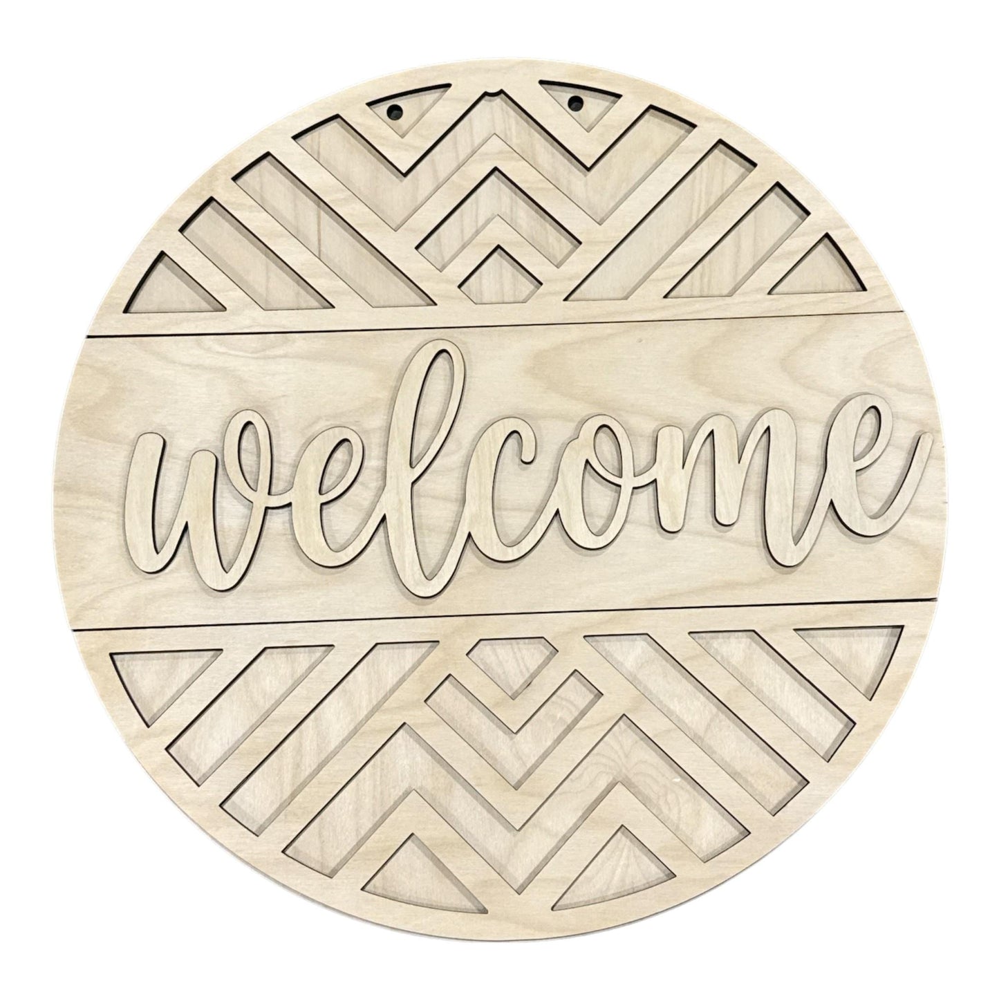 DIY Welcome Geometric Door hanger, Unfinished Wooden Door Hanger: Unfinished, Welcome Door Hanger, Paint Party