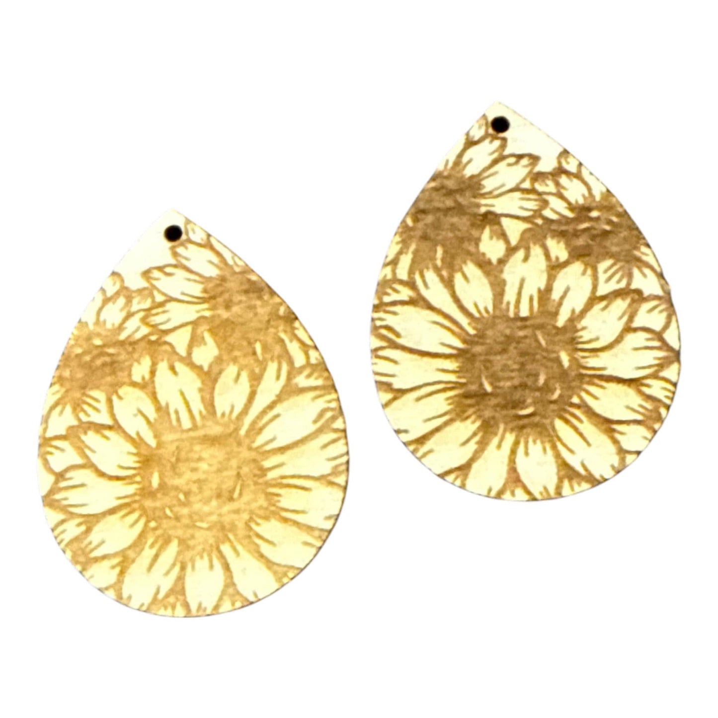 DIY Sunflower TearDrop Wooden Earrings: Unfinished Craft Blanks, Flowers bundle, Singles