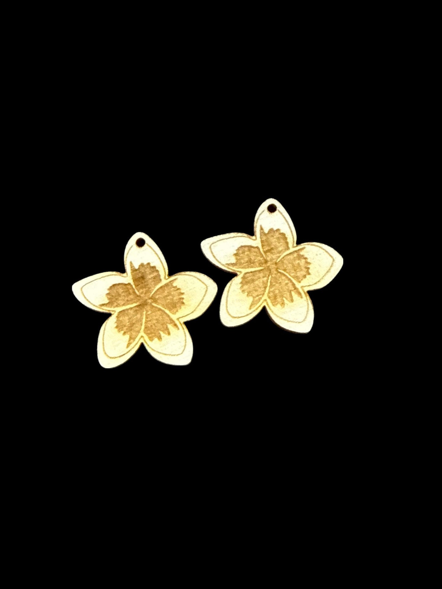 DIY Plumeria Wooden Earrings: Unfinished Craft Blanks, Flowers bundle, Singles