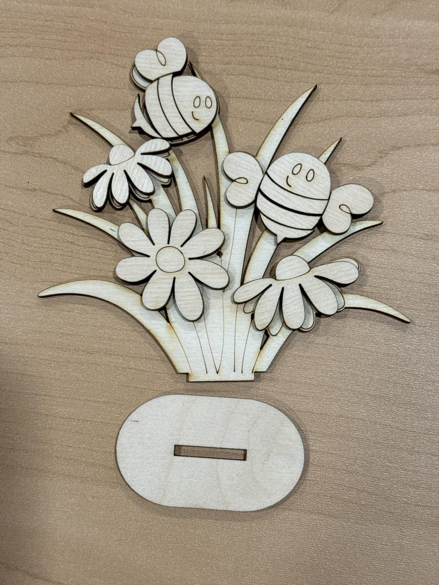 DIY Standing Bees, Standing Bees with Daisies, Daisy Bee Blanks, Bee Blanks, Bee and Daisy Tiered Tray Pieces, Choose Bee, Singles