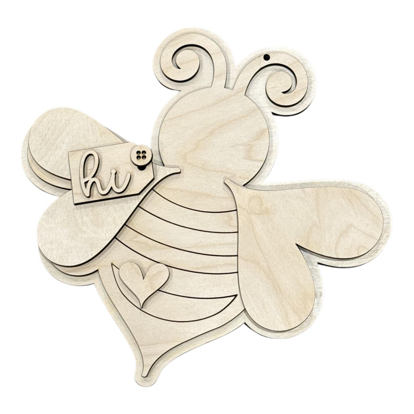 DIY Bumble Bee Door Hanger, Unfinished Door Hanger: DIY Door Hanger, Bee Door hanger