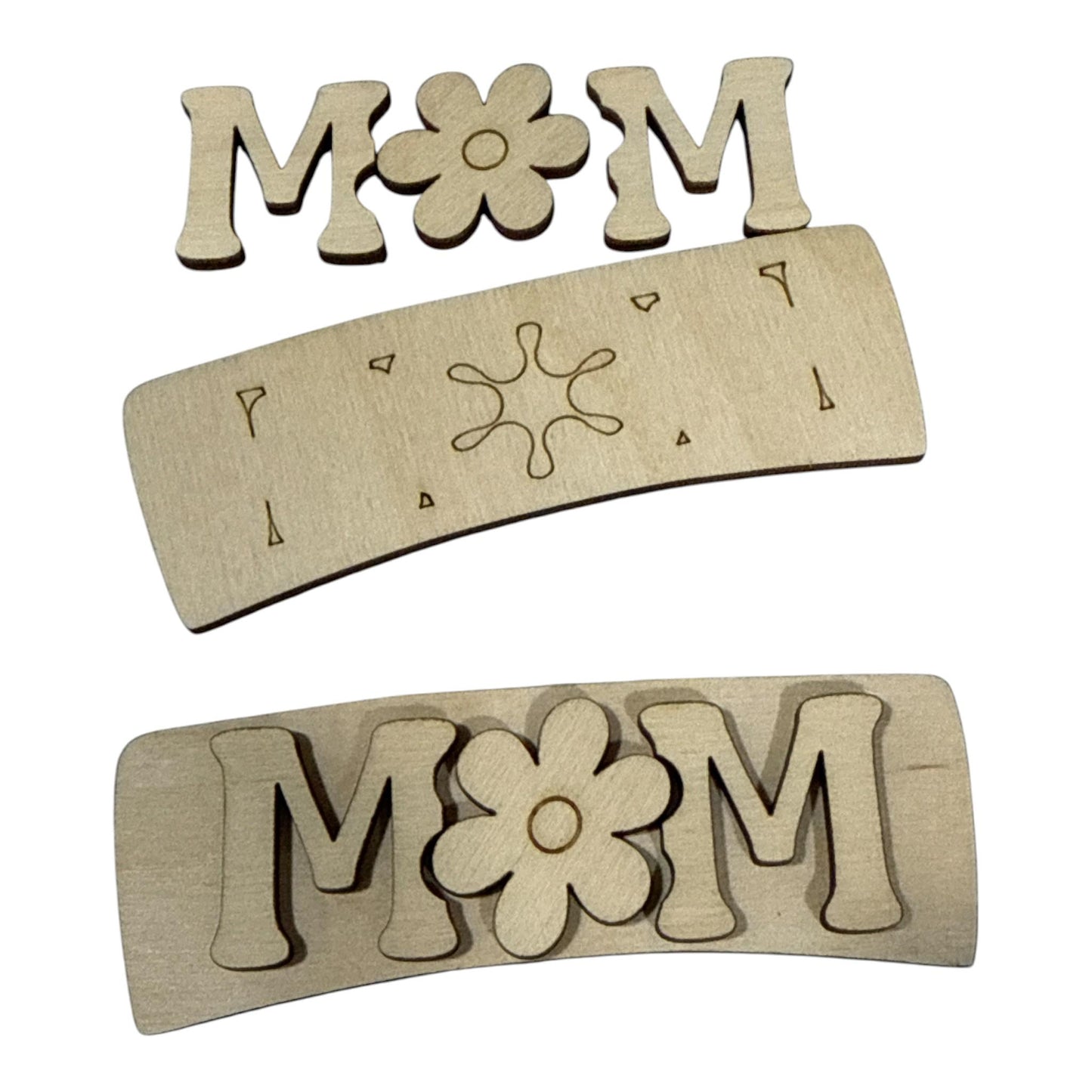 DIY Mom with Flower Claw Clip, Mom Clip, Unfinished Claw, Flower Claw Clip