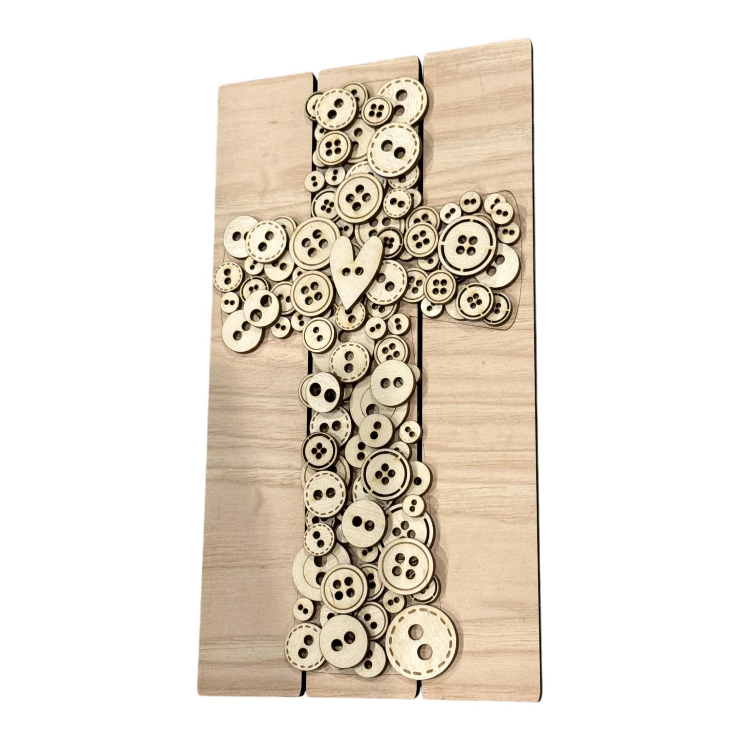 DIY Button Cross Sign, Unfinished, Cross Buttons, Paint Party, Religious, Faith