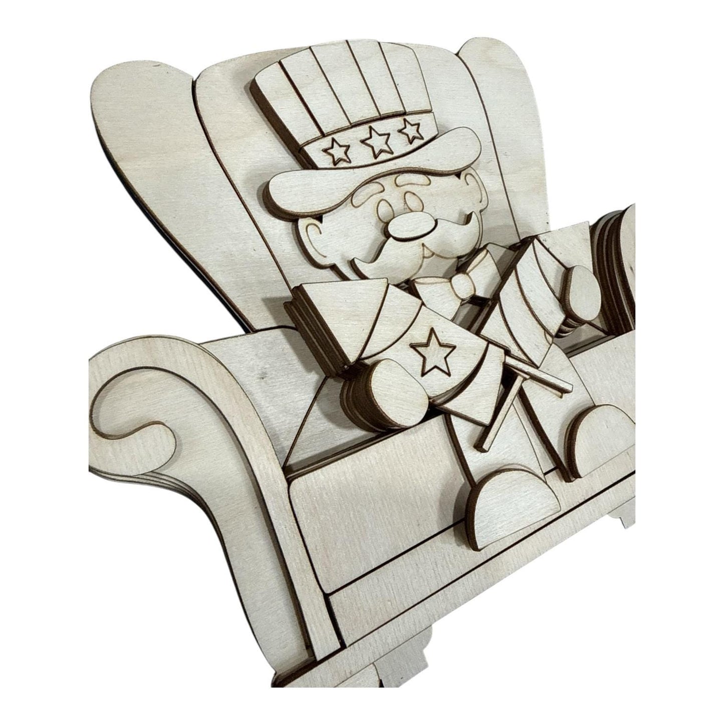 DIY Chair Shelf Sitter, Interchangealbe Unfinished Christmas