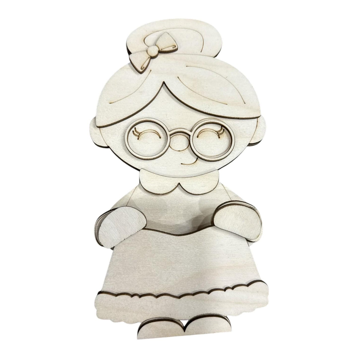 DIY Santa or Mrs. Claus Shelf Sitter, Interchangeable Unfinished, Couch