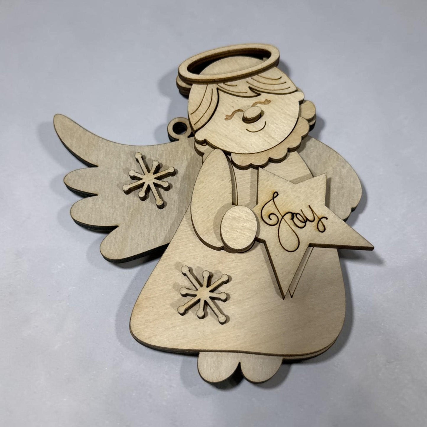 DIY Set of 3 Large Angel Ornaments, Unfinished Ornaments, Angels Unfinished Wooden Ornaments