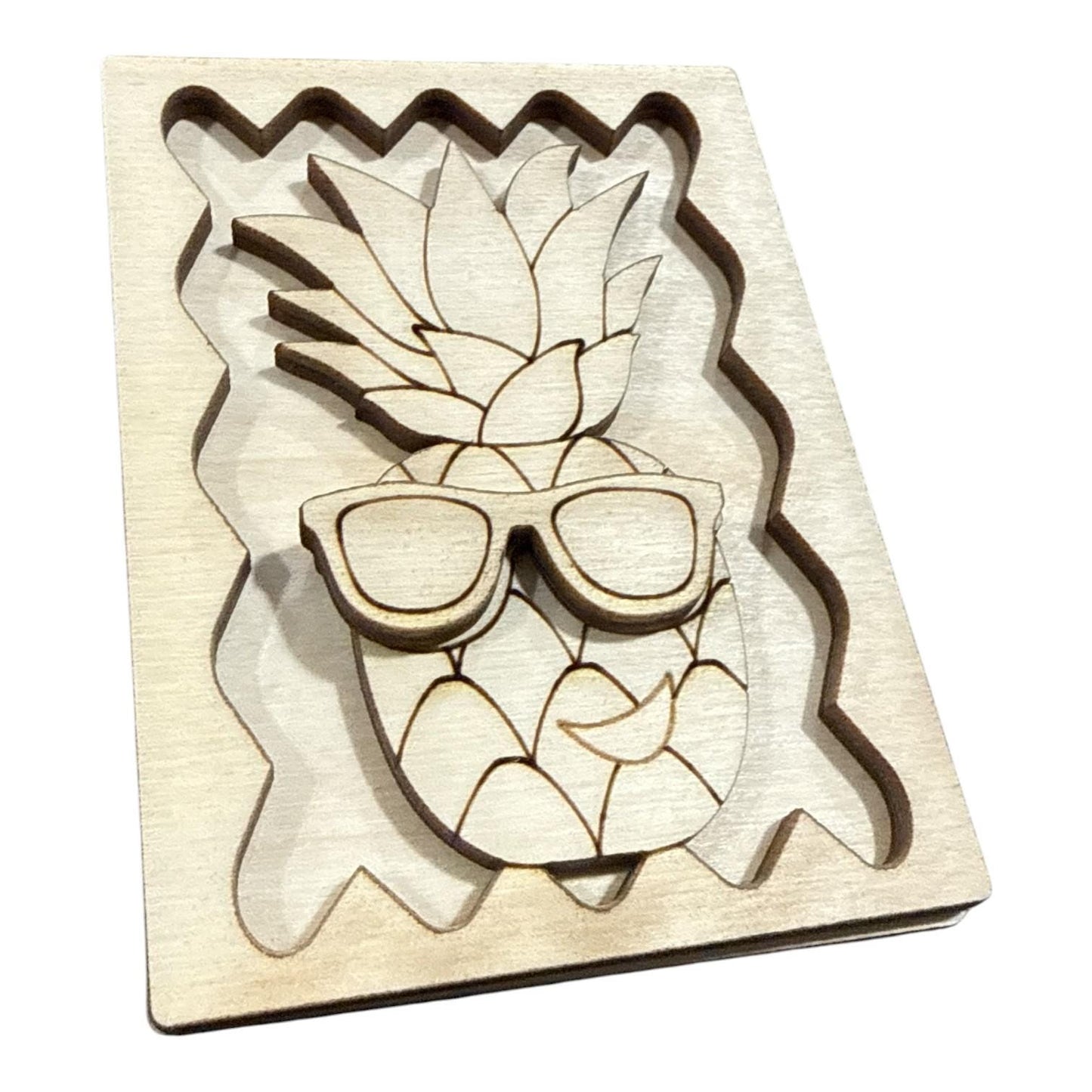 DIY Pineapple Sunglasses Magnet, Unfinished, Everyday, Fridge Magnets DIY, Unfinished