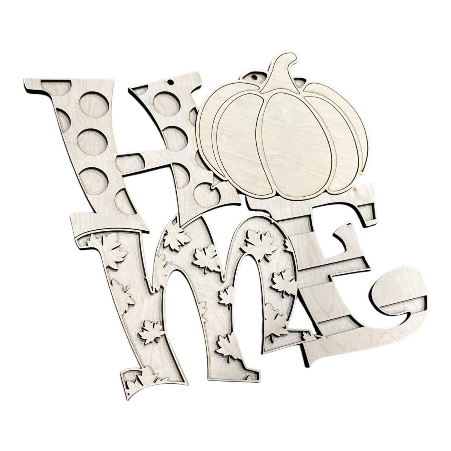 DIY Home Fall Pumpkin Door Hanger, 3d Door Hanger, Unfinished Door Hanger