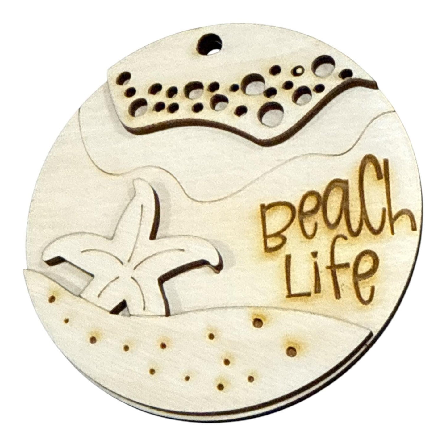 DIY Beach Life Ornaments, Unfinished Ornaments, Beach Life Unfinished Wooden Ornaments