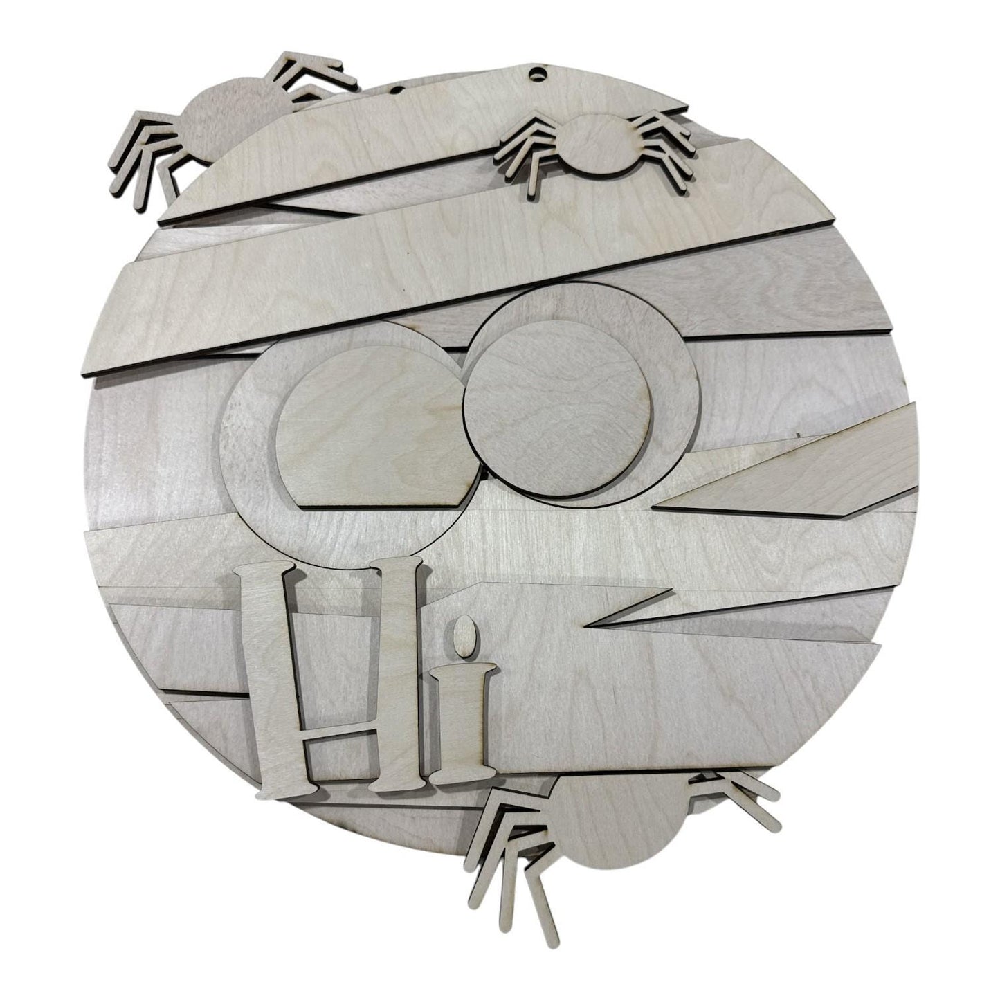 DIY Hi Mummy Shiplap Door Hanger, 3d Door Hanger, Unfinished Door Hanger