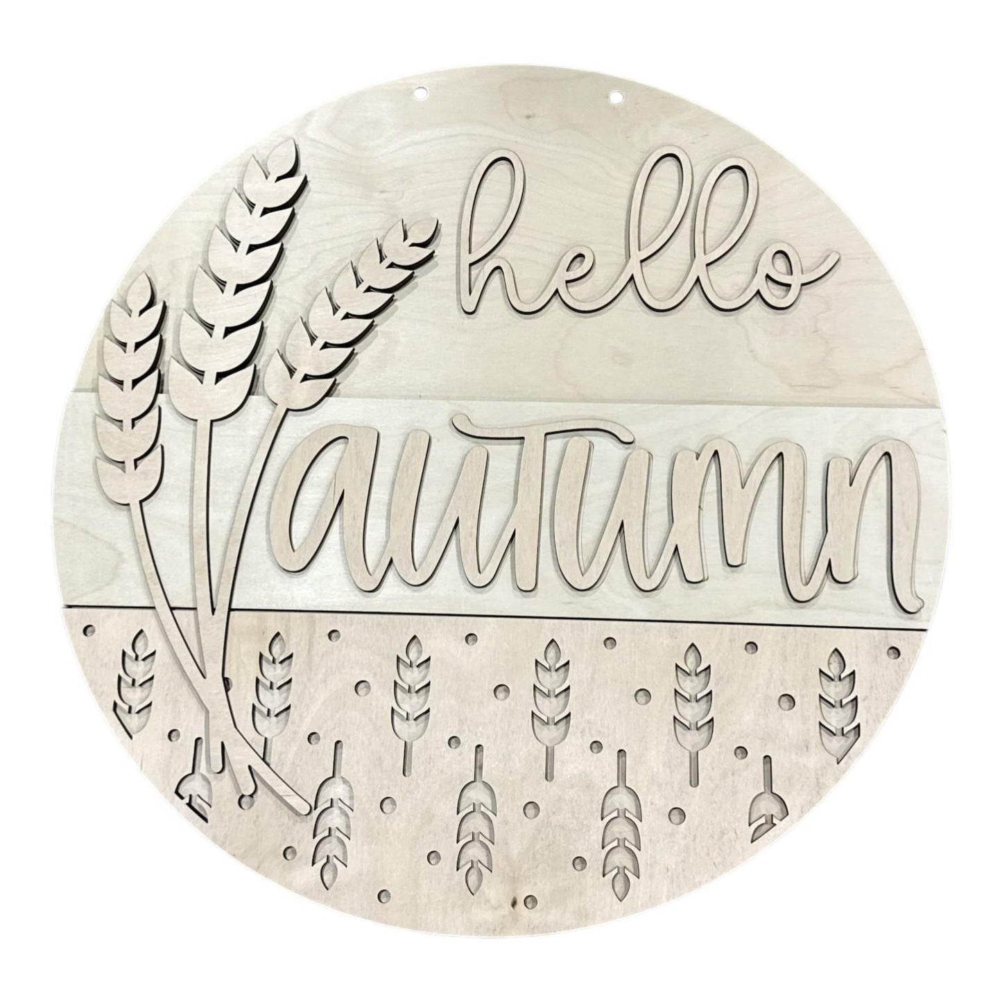 DIY Hello Autumn 3D Sign Wood Door Hanger: Paint Craft Project