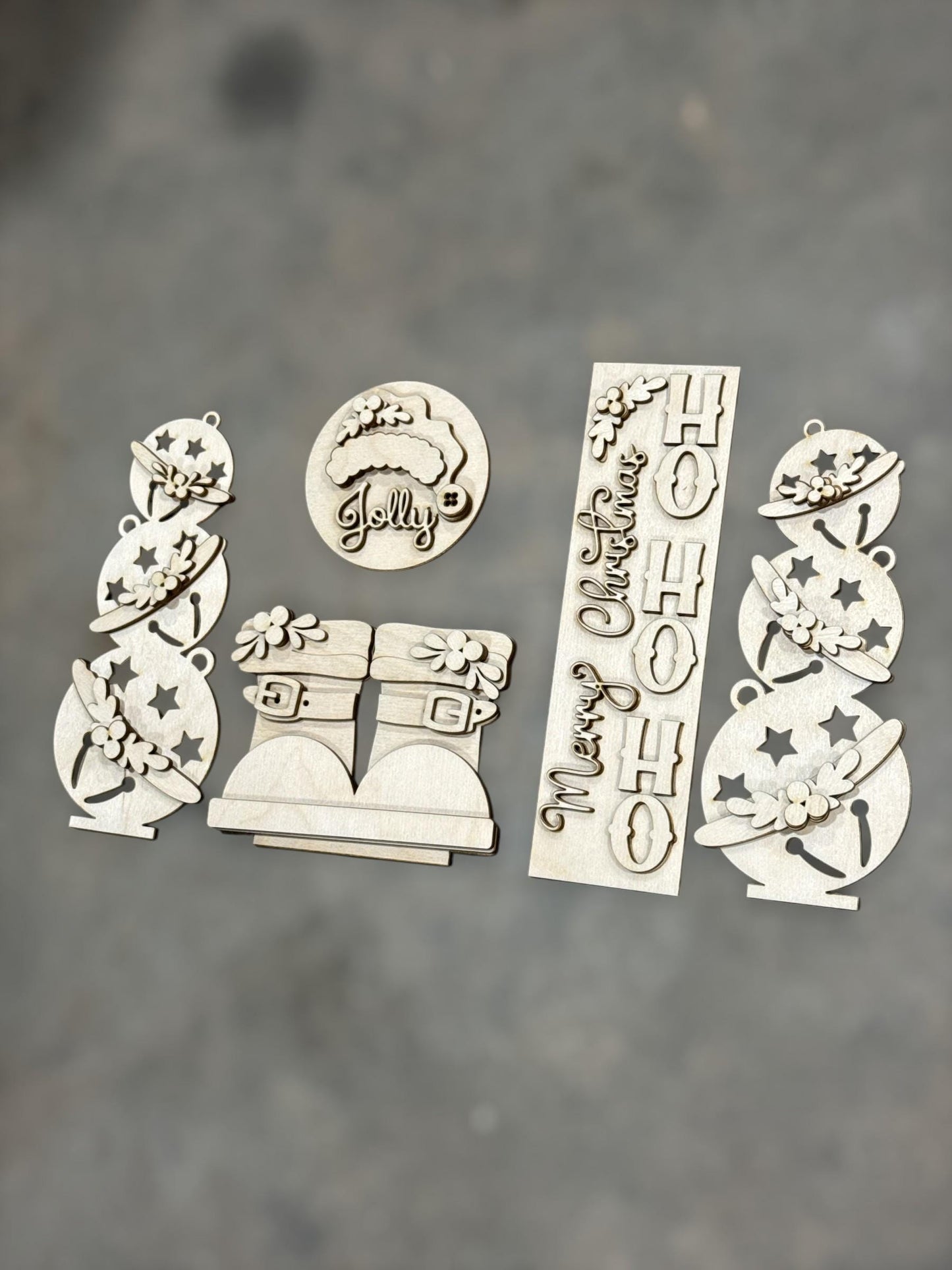 DIY Merry Christmas HoHoHo Barn Door Interchangeable, Insert for Barn Door Decor, Unfinished Insert