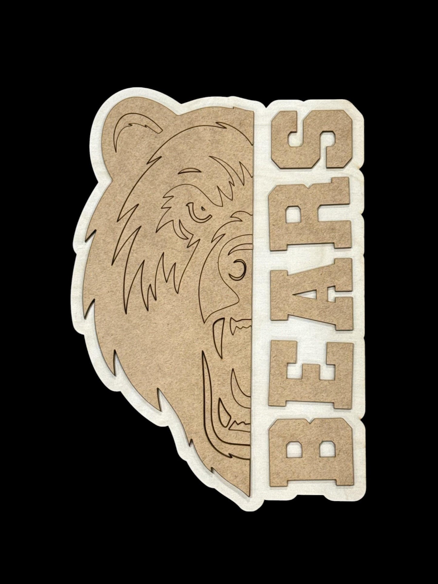 DIY Logo Mascot with Name Spirit Wooden Name Cut-out for DIY Decor, Personalized Wooden Name Sign, Unfinished
