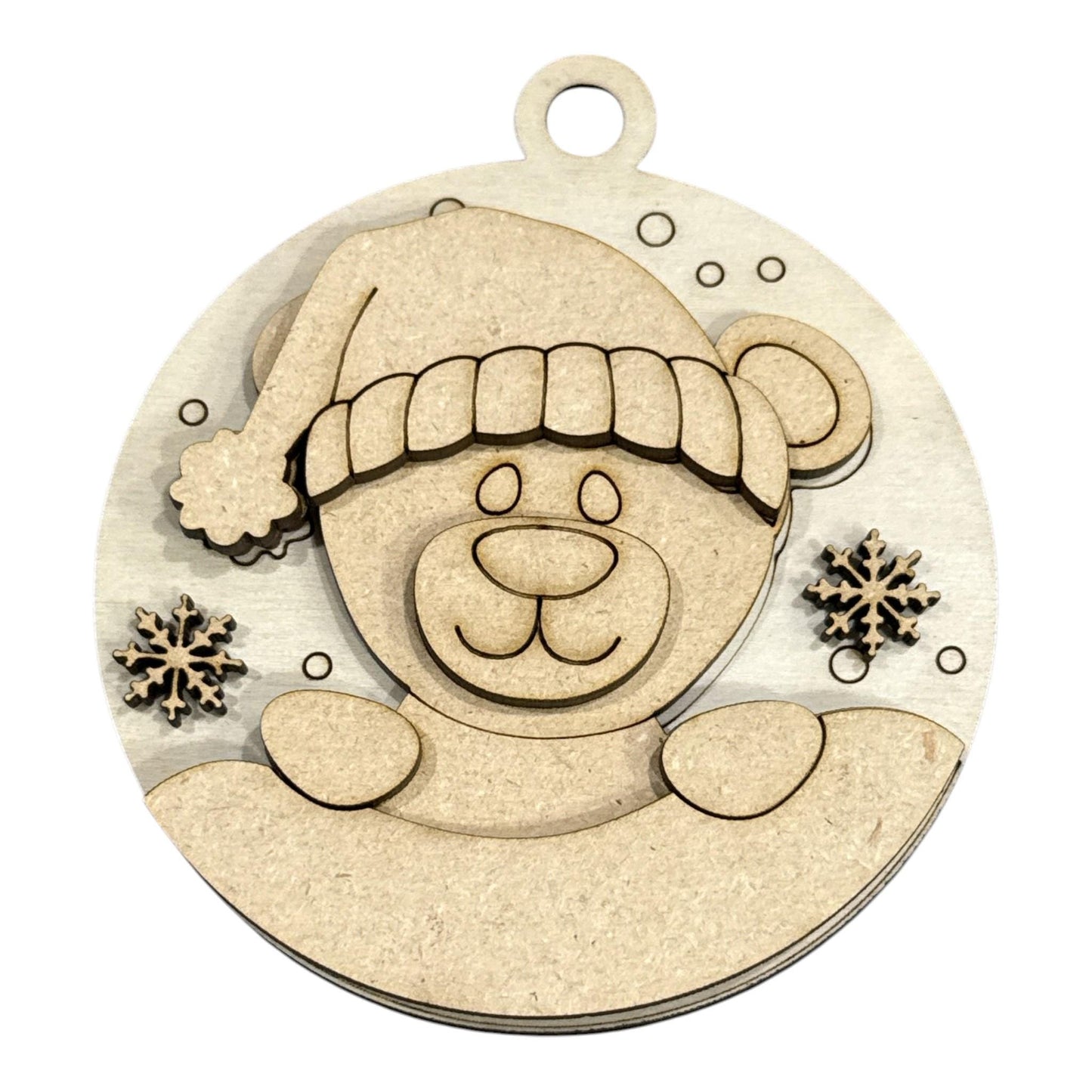 DIY Winter Bear Christmas Ornament, Winter Scarf