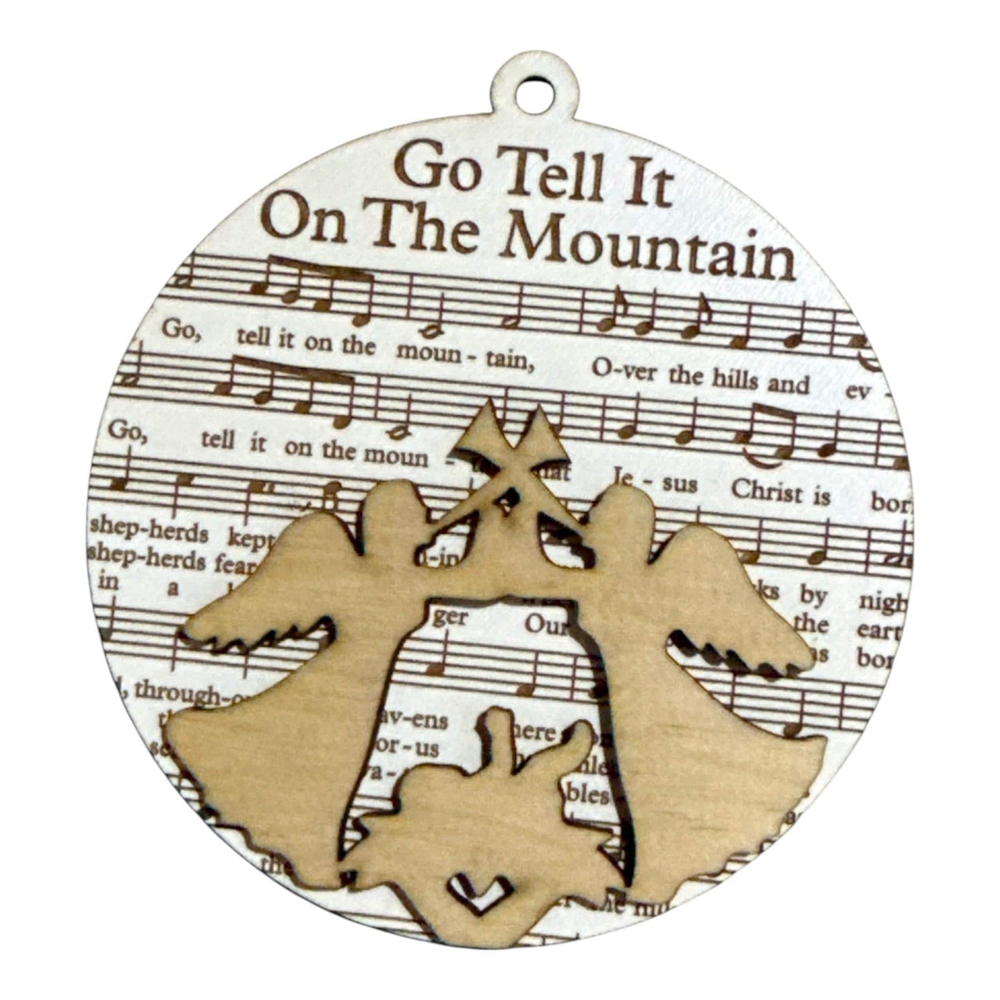 DIY Round Nativity Christmas Ornaments, Unfinished