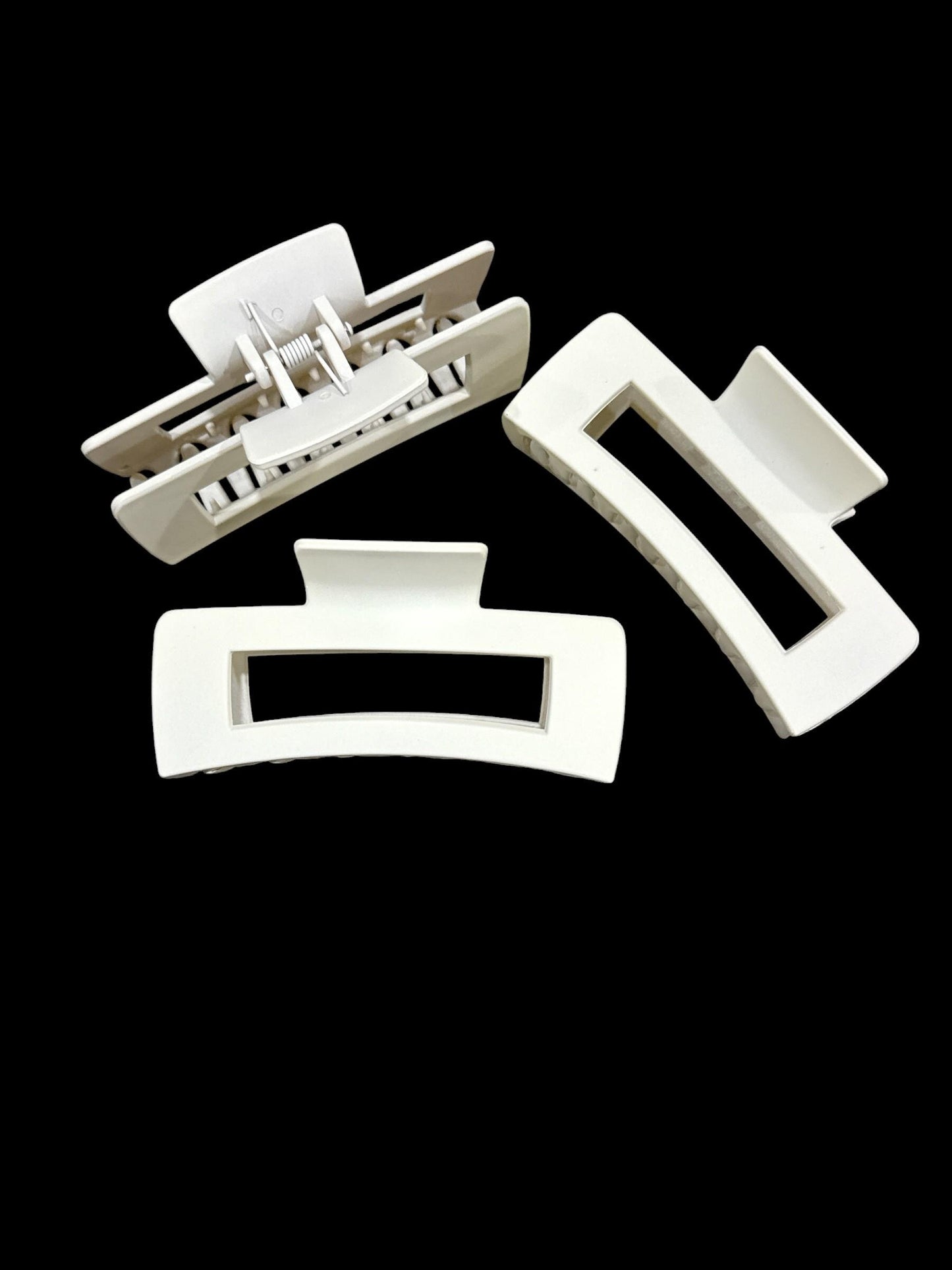 Off White, Rectangle Claw Clip, Claw Clips 4", Color