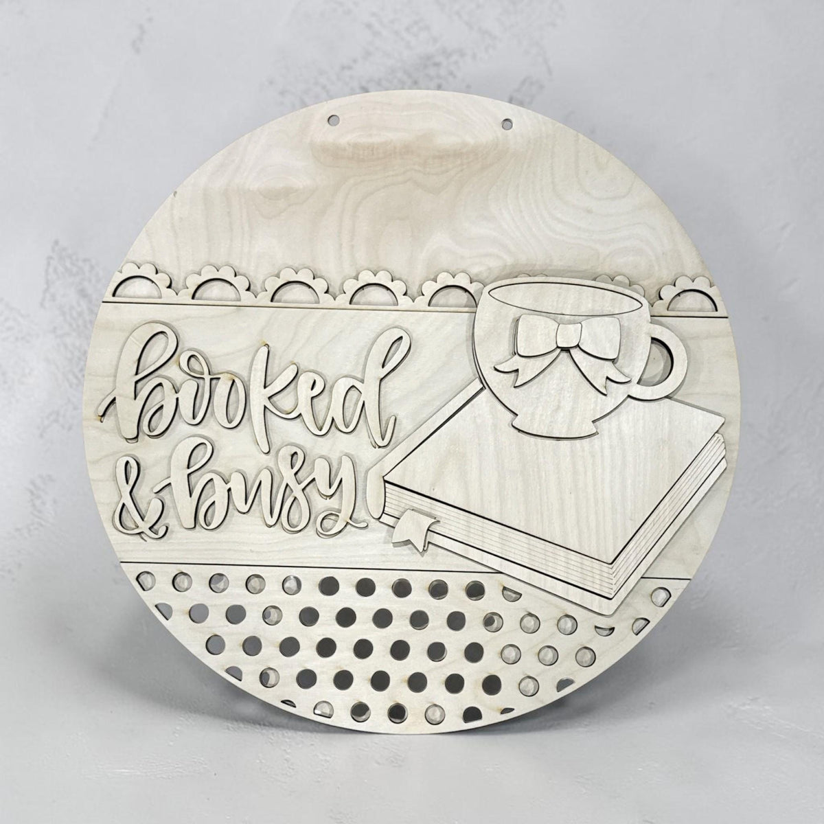 DIY Booked and Busy Door Hanger, Personalize