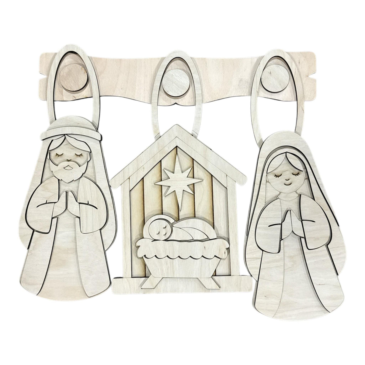 DIY Nativity Wall Decor, Interchangeable Holiday