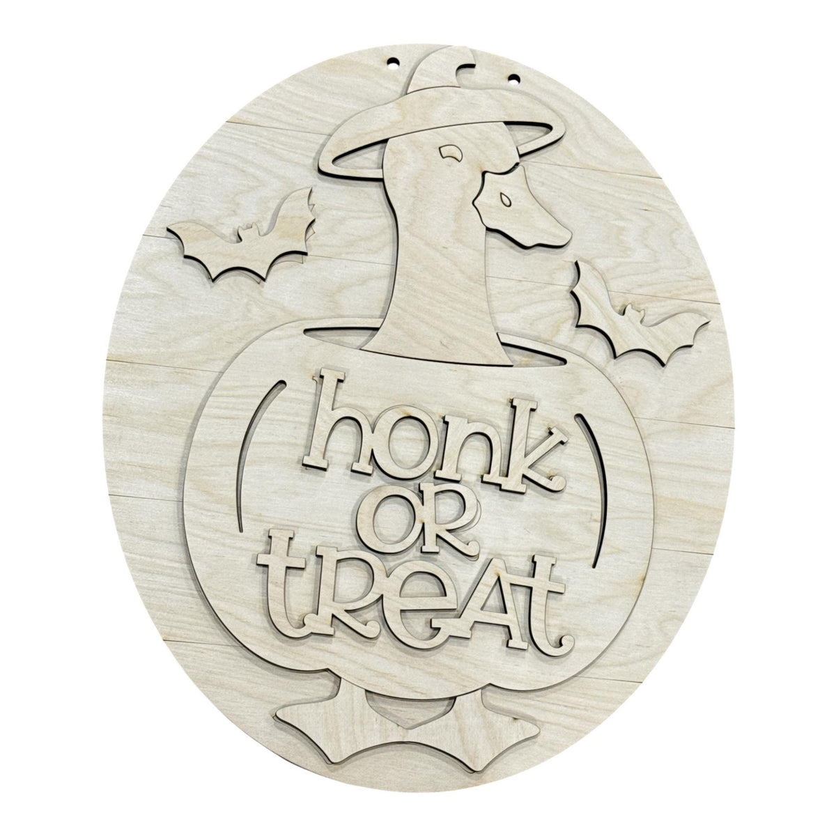DIY Honk or Treat Shiplap Door Hanger, Unfinished