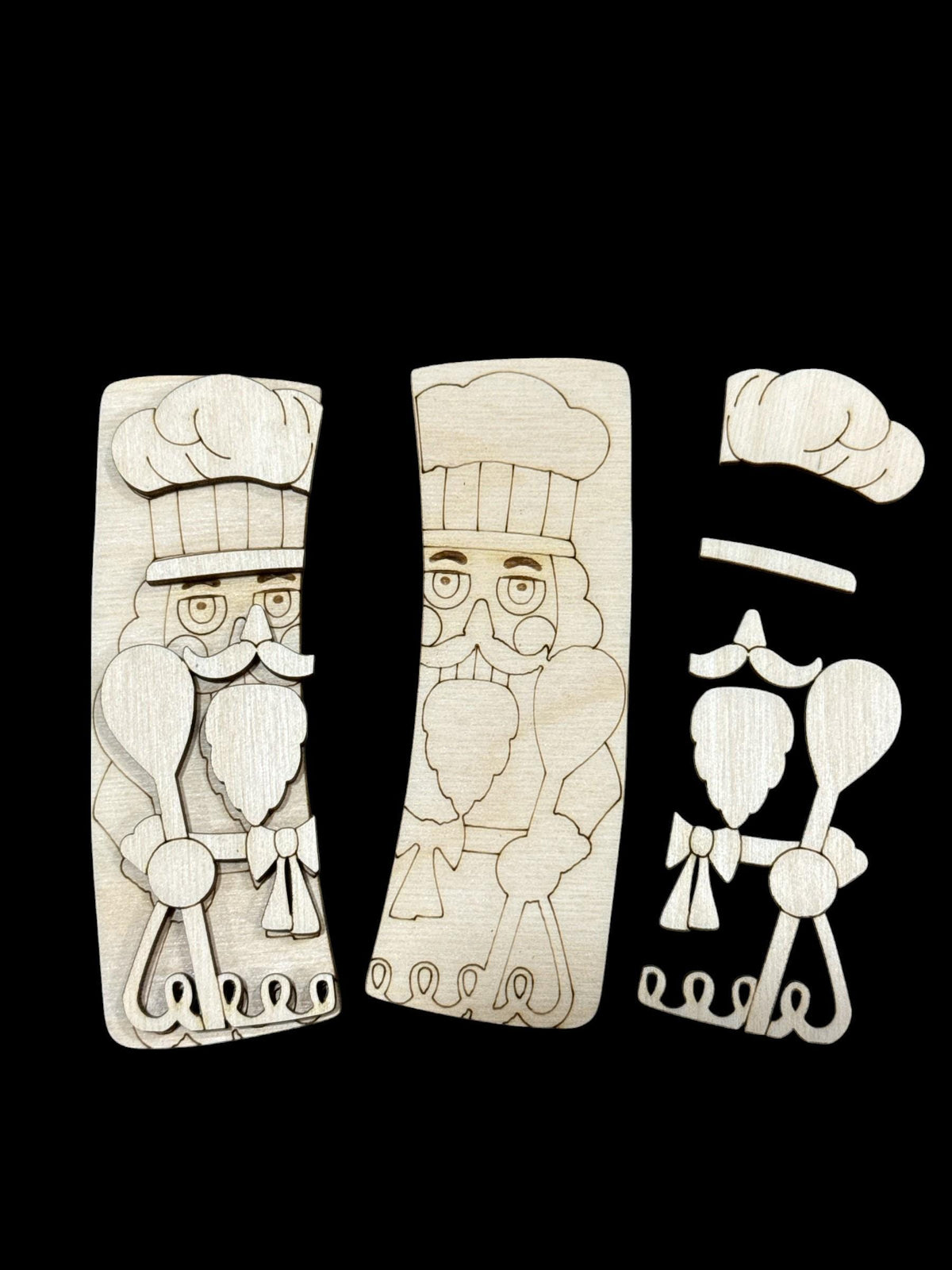 Nutcracker Claw Clip: Unfinished Wood Laser Cut Blank