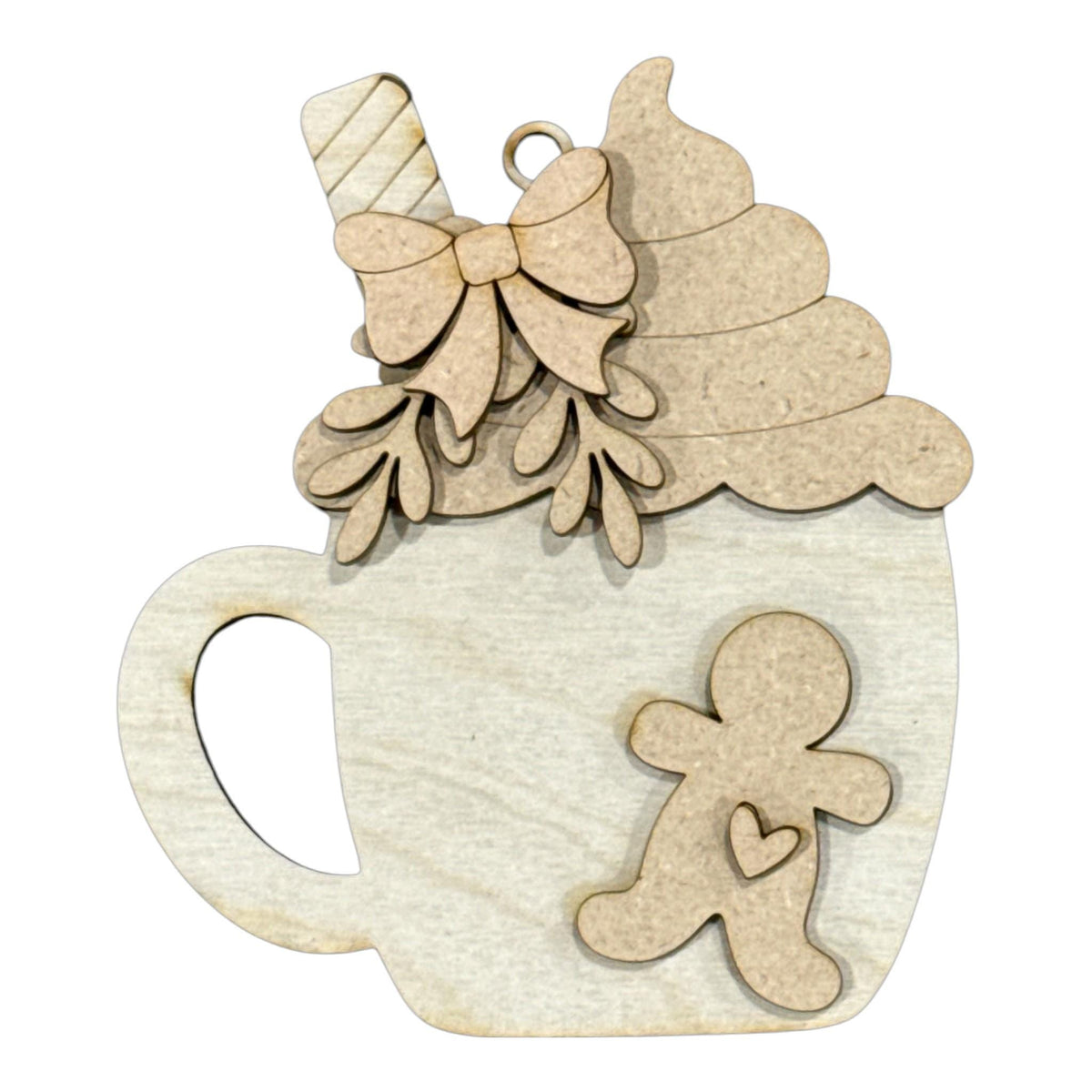 DIY Hot Cocoa Ornaments, Wooden Ornaments Tree
