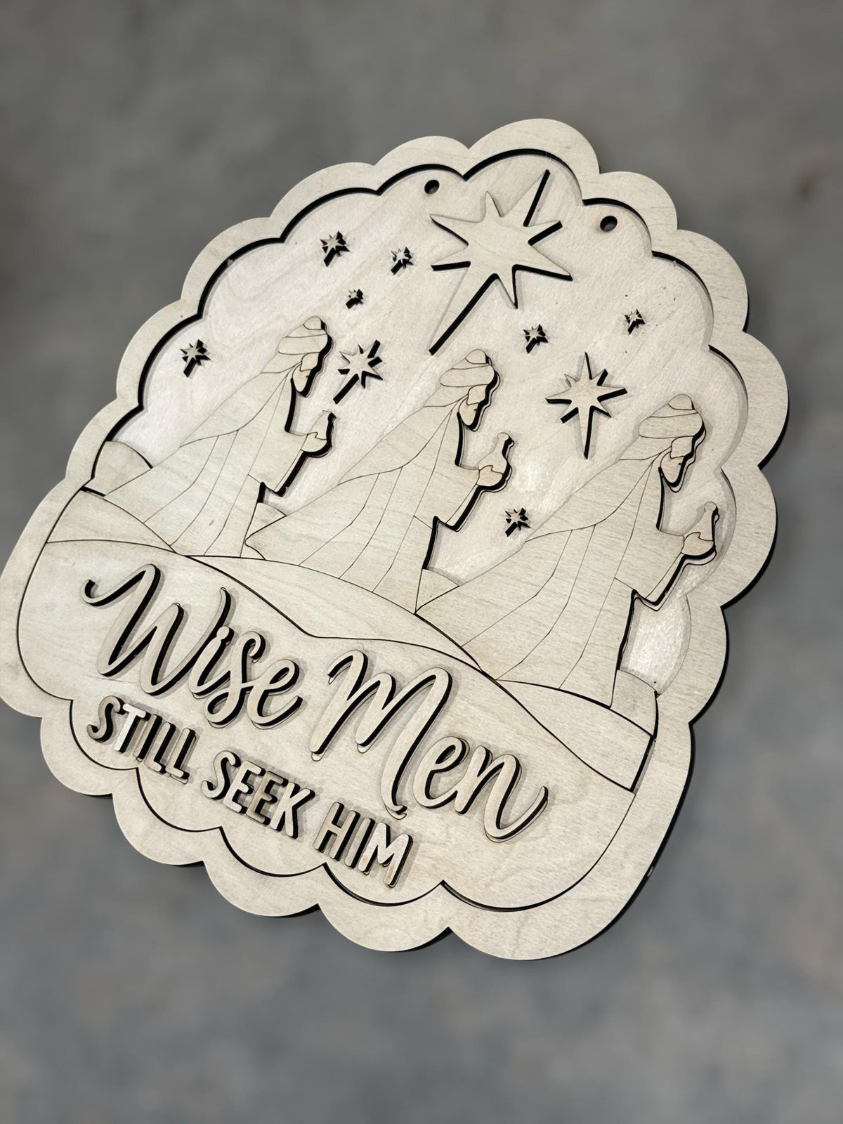 DIY Wise Men Still Seek Him Door Hanger, Unfinished