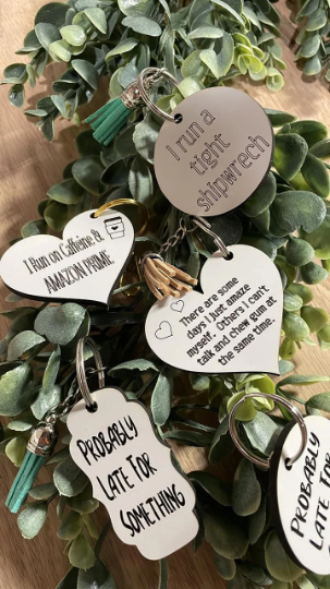 Digital File / Fun Keychains SVG / Keychains Fun SVG/ Round and Heart / Digital / SVG