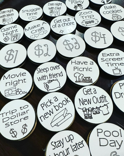 Digital File / Kids Tokens / Digital Tokens Kids SVG/ Reward Tokens / Easter Tokens Digital / Digital / SVG