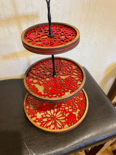 3Tier tray / decorations / flowers