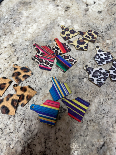 Cow tags / embellishments/ fresheners/ wood / small decor / freshies