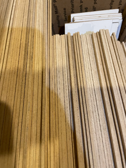 MDF /whiteboard/ white birch 1/8”scraps/ small and medium pieces