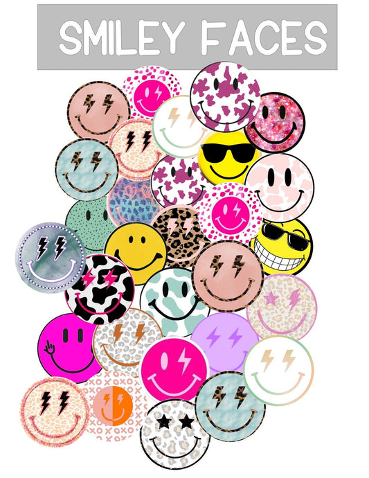 Smile Face Grab Bag Cardstock Rounds Grab bag /Fresheners cardstock/ Cardstock / Embellishments